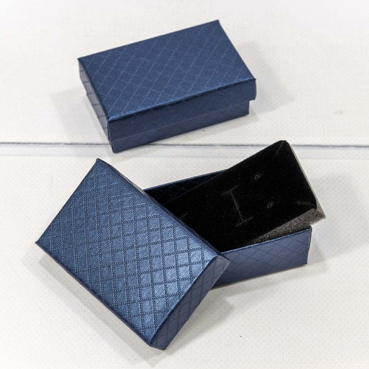 61258/5 Коробка Прямоугольная 8*5*2,5 "Ромбики" Синий 1/24 1/360 61258/5 Коробка Прямоугольная 8*5*2,5 "Ромбики" Синий 1/24 1/360