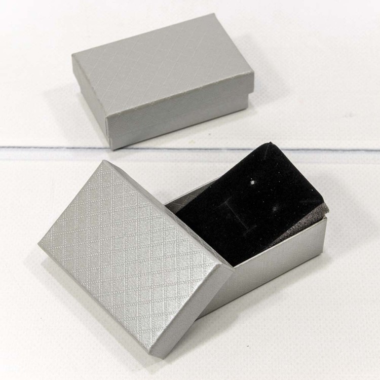 61258/6 Коробка Прямоугольная 8*5*2,5 "Ромбики" Серый 1/24 1/360 61258/6 Коробка Прямоугольная 8*5*2,5 "Ромбики" Серый 1/24 1/360