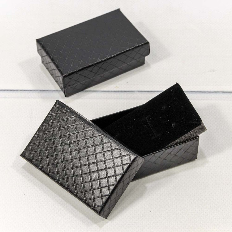 61258/7 Коробка Прямоугольная 8*5*2,5 "Ромбики" Чёрный 1/24 1/360 61258/7 Коробка Прямоугольная 8*5*2,5 "Ромбики" Чёрный 1/24 1/360