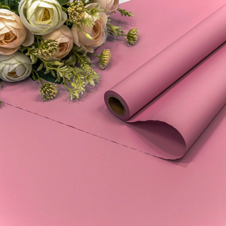 1638/230G Плёнка 0,58*10м 255г матовая "Корейская" 55мкм Розовый-230 1/30