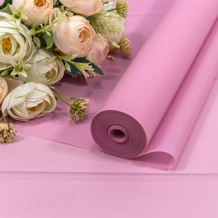 90057/0521 Плёнка 0,59*34м 900г матовая однотонная 55мкм Светло-пурпурный 1/6 1/12