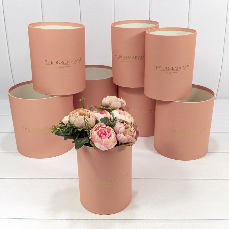 720835/9 Коробки Цилиндр Набор 1/8 19,5*19 без крышки "The Rosemadam" Пудровый 1/6