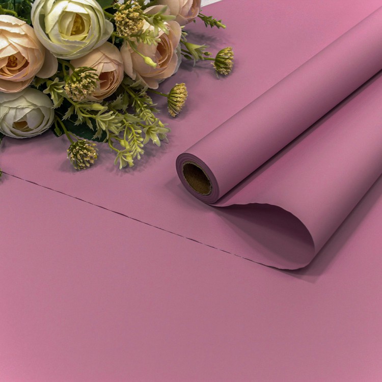 1638/2058 Плёнка 0,58*10м 255г матовая "Корейская" 65мкм Бледно-лиловый 1/30																		 