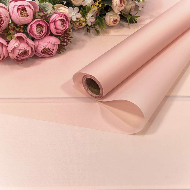 1657/5015 Плёнка 0,58*10м 280г матовая однотонная 55мкм Серо-розовый 1/30