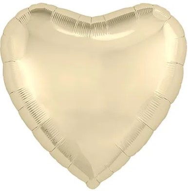 1204-0971 Шар сердце 45см Металлик Сhampagne