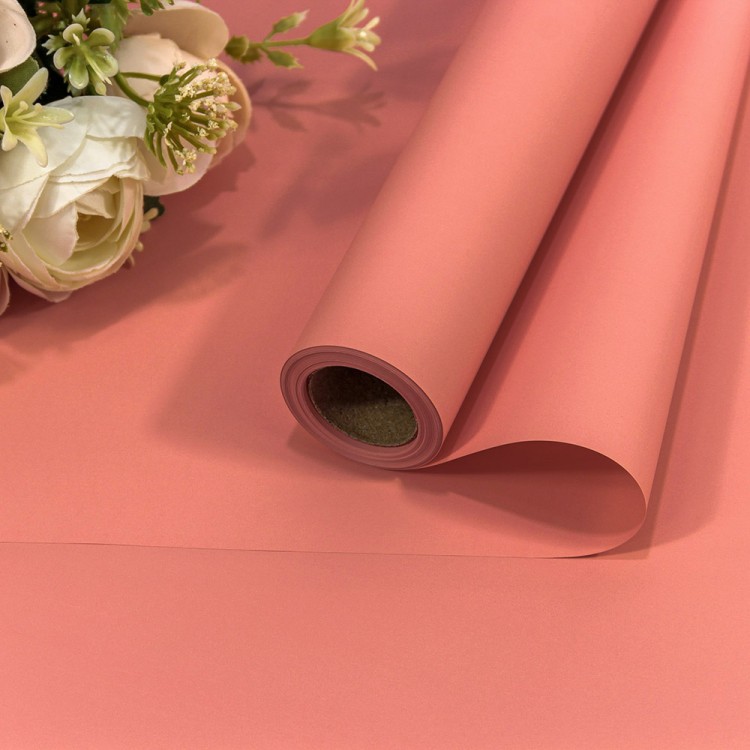 1638/3572 Плёнка 0,58*10м 255г матовая "Корейская" 65мкм Умеренный розовый 1/30