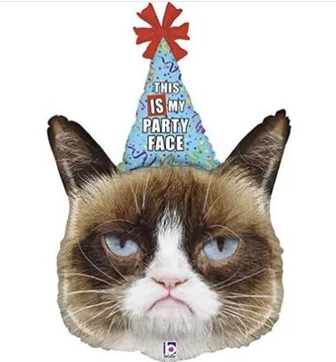 1207-4263 Шар фигура Grumpy Cat Кошка в колпаке