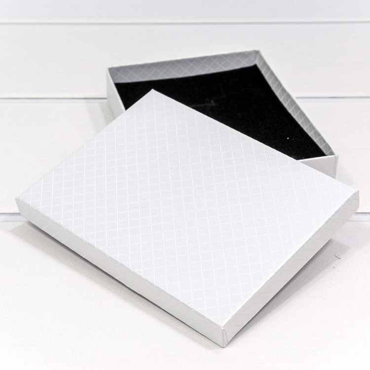 6121216/2 Коробка Прямоугольная 16*12*3,4 "Ромбики" Белый 1/12 1/120