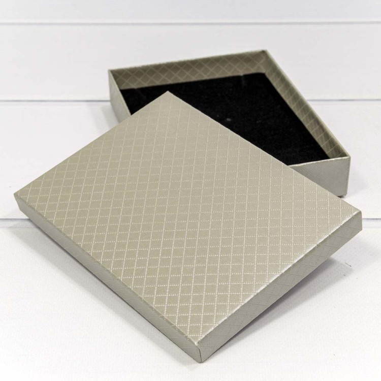 6121216/6 Коробка Прямоугольная 16*12*3,4 "Ромбики" Серый 1/12 1/120