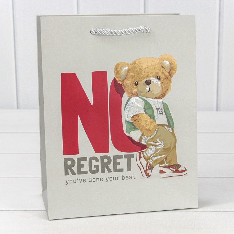 000109E Пакет подарочный с тиснением "Мишки" (микс 109) 18*23*10 210г 1/20 1/240