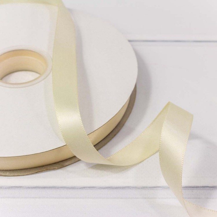 556-15/028 Лента Атласная Полиэстер класс А 1,5см*100ярд Бежевый 1/13 1/52 