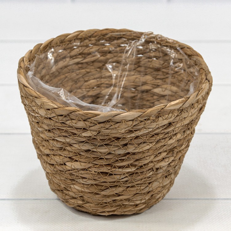 420137/3 Корзина плетёная Круглая 15*12 (±5%) из камыша Натуральный 1/80