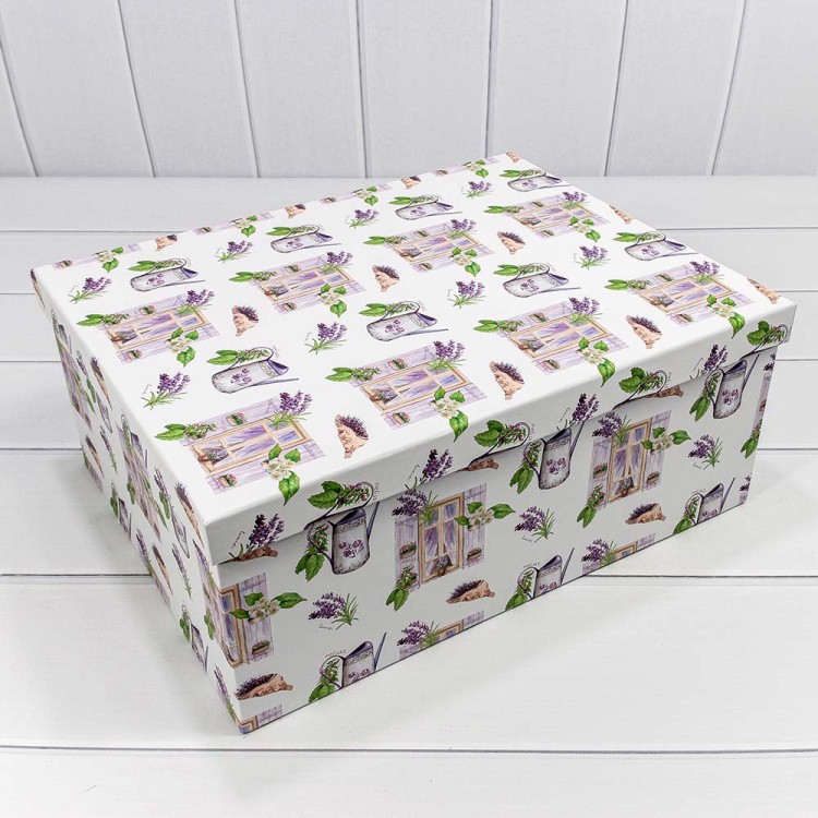721902/1777 Набор коробок Прямоугольные 1/15 42,5*33*17,6 "Лаванда на окне" 1/2