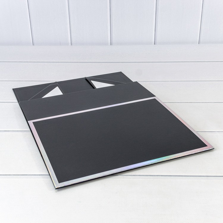 720116/4 Коробка Прямоугольная 30,6*23*11 складная на магнитах Чёрный 1/40