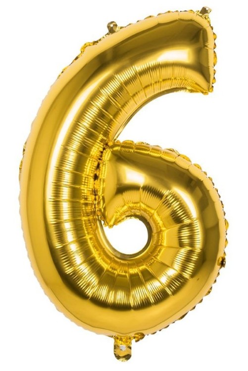 1207-3817 ЦИФРА 6 40" Металлик Gold 1207-3817 ЦИФРА 6 40" Металлик Gold