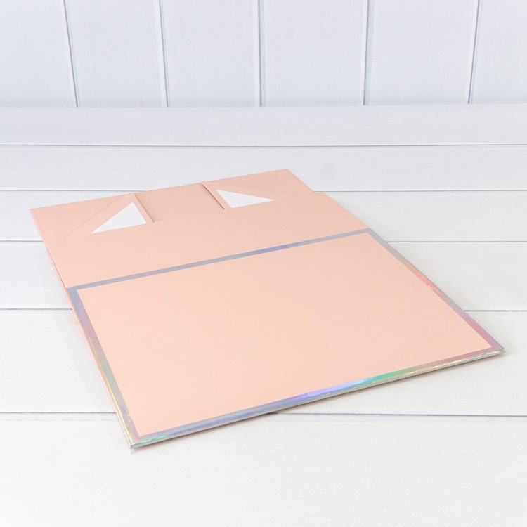 720116/2 Коробка Прямоугольная 30,6*23*11 складная на магнитах Персиковый 1/40