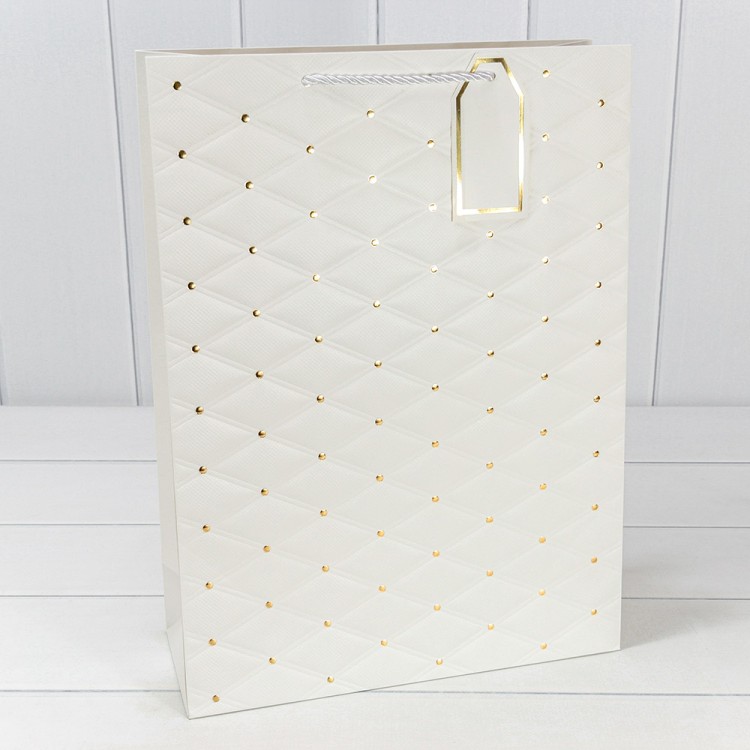 000549A/1 Пакет подарочный с тиснением (549) 31*42*12 210г Белый 1/20 1/80