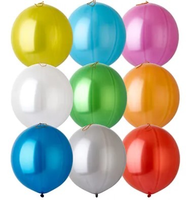 1104-0001 Шары 45см Панч-болл металлик 25шт