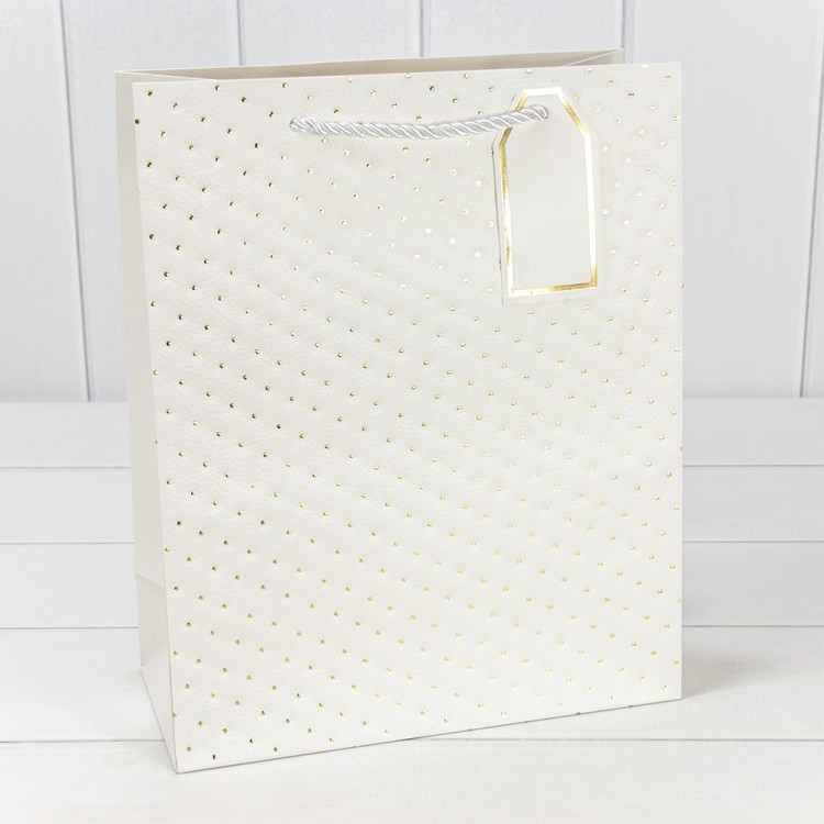 000550C/1 Пакет подарочный с тиснением (550) 26*32*12 210г Белый 1/20 1/240