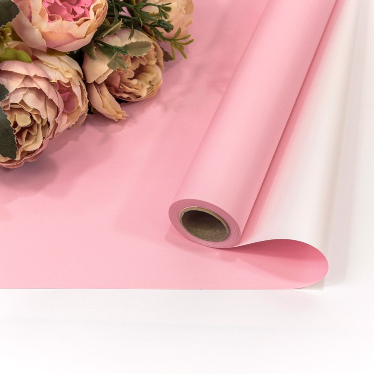 1604/182 Плёнка 0,58*10м матовая двухсторонняя 65мкм Розовый/Серебристый 1/30 1604/182 Плёнка 0,58*10м матовая двухсторонняя 65мкм Розовый/Серебристый 1/30