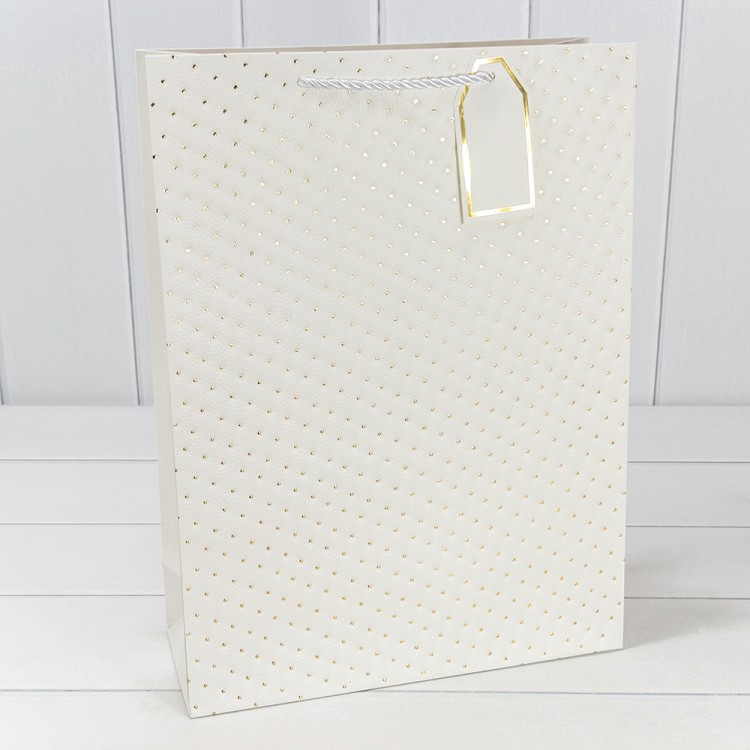 000550A/1 Пакет подарочный с тиснением (550) 31*42*12 210г Белый 1/20 1/80