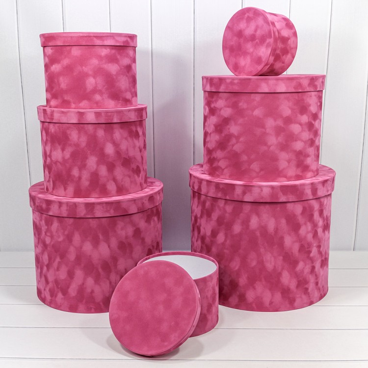 721400/1 Коробки Цилиндр Набор 1/7 42*35 "Бархатный" Лиловый 1/1