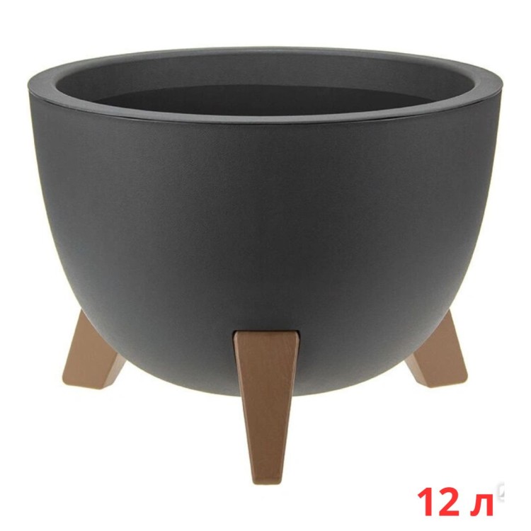 М3187/2	Кашпо ФЛОРИАН D350мм 12л  Графитовый