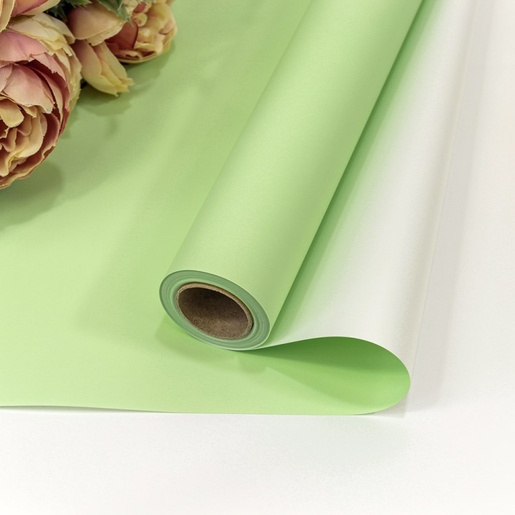 1604/580 Плёнка 0,58*10м матовая двухсторонняя 65мкм Светло-салатовый/Серебристый 1/30 1604/580 Плёнка 0,58*10м матовая двухсторонняя 65мкм Светло-салатовый/Серебристый 1/30