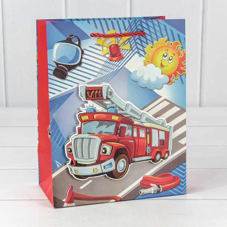 000317E Пакет подарочный с 3D аппликацией "Детский" (микс 317) 18*23*10 210г 1/20 1/360