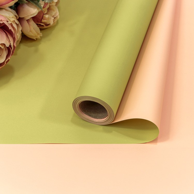 1604/6022 Плёнка 0,58*10м матовая двухсторонняя 65мкм Светлый жёлто-зелёный/Персиковый 1/30 1604/6022 Плёнка 0,58*10м матовая двухсторонняя 65мкм Светлый жёлто-зелёный/Персиковый 1/30