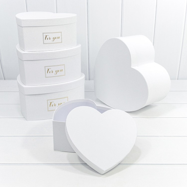 720911/3 Коробки "Сердце" Набор 1/5 27*26*13 Белый 1/12