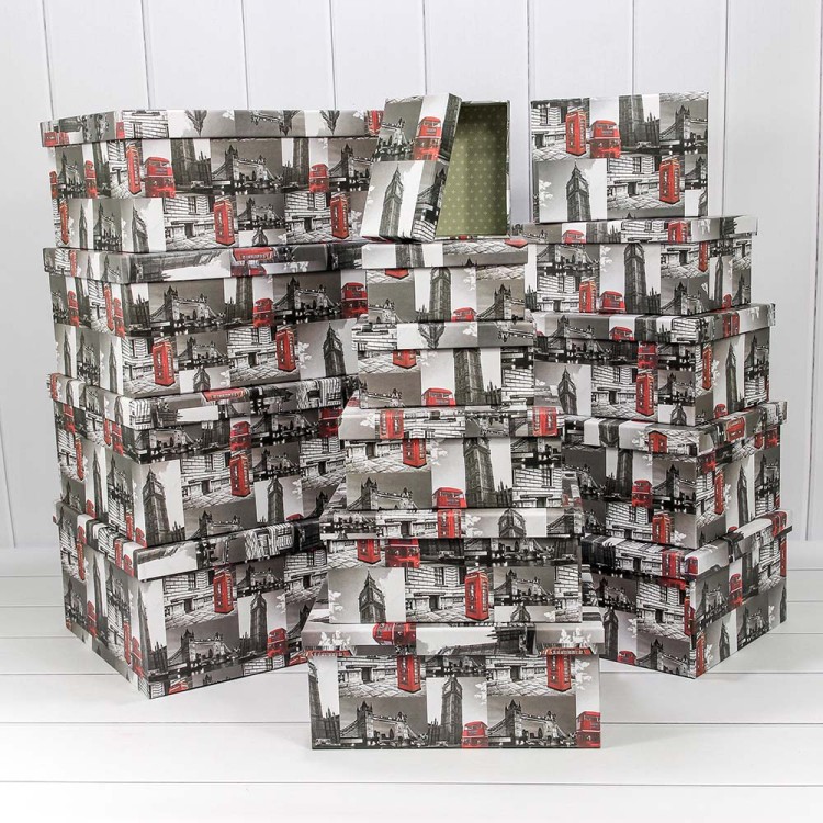 721902/595 Коробки Прямоугольные Набор 1/15 42,5*33*17,6 "Лондон" 1/2