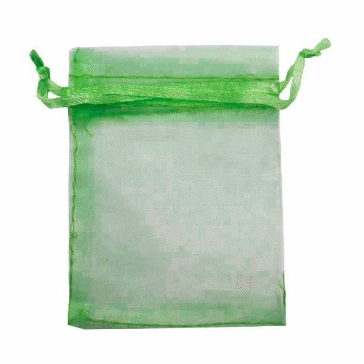 000801-13C Мешочки из органзы 26*32 см однотонные зелёный 1/100 1/2000