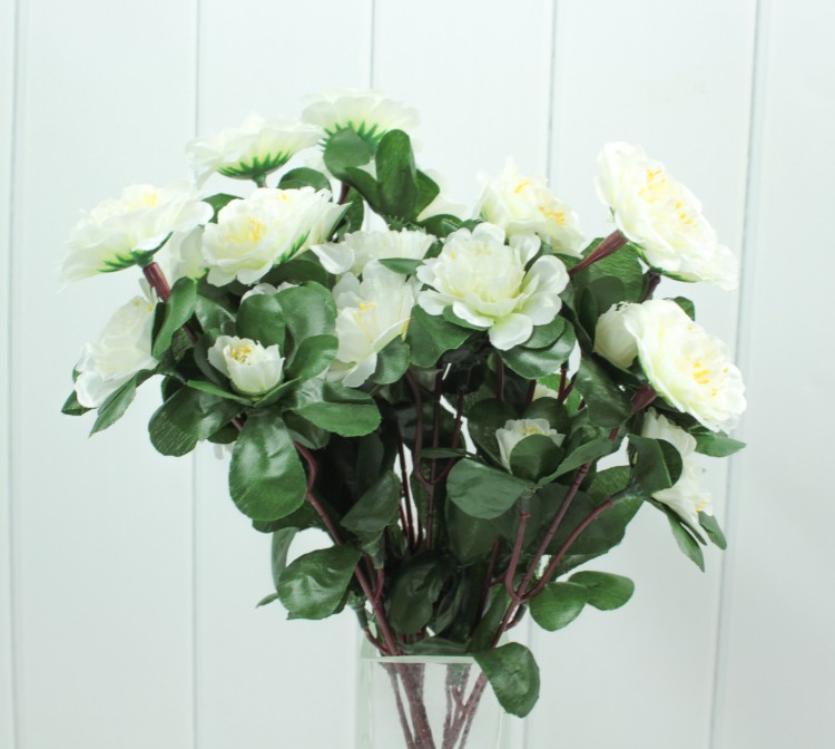 212-02-06 Искусственные цветы Азалия 35см Шампань 1/2