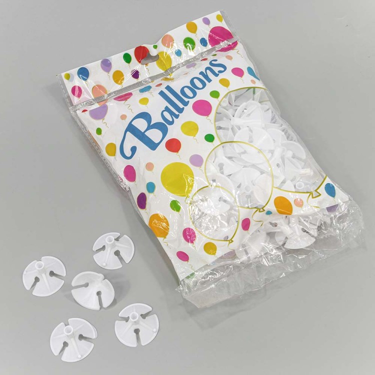 50100 50100 Розетки-зажимы для шариков (100 шт.) 4см Белый 1/80