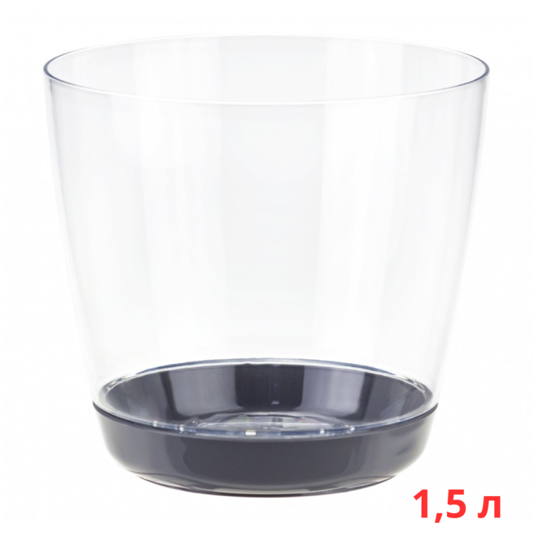 М3050/2 Кашпо ОРХИДЕЯ D140мм 1,5л с поддоном Прозрачный М3050/2 Кашпо ОРХИДЕЯ D140мм 1,5л с поддоном Прозрачный