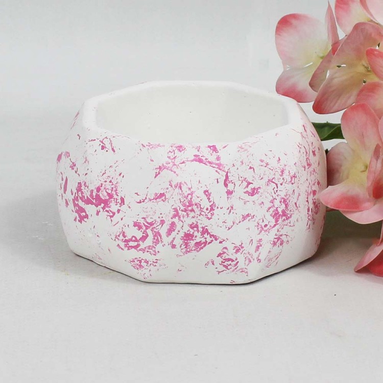 1004850010 Органайзер-подсвечник большой, белый с декором H-57мм D-110мм