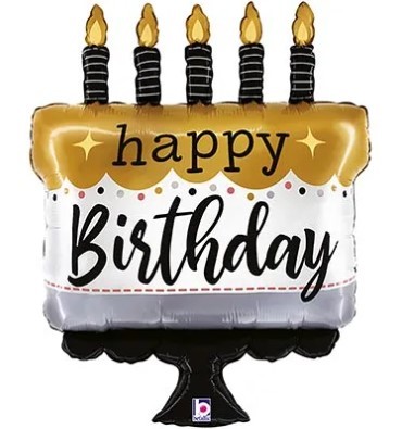 1207-5417 Шар фигура HB Торт со свечками