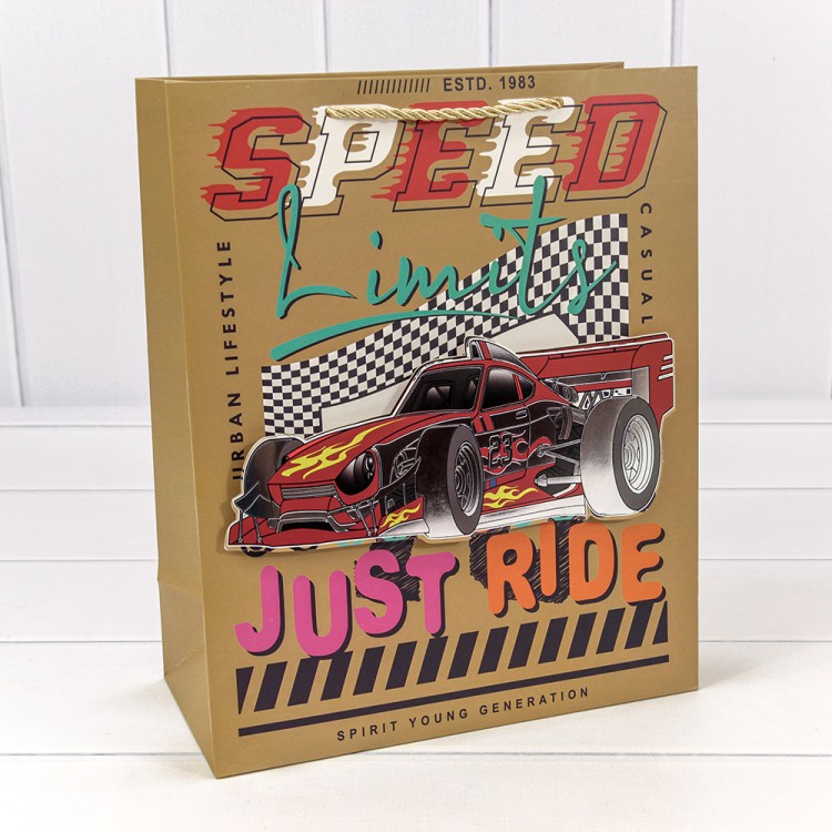 000266C	Пакет подарочный с 3D аппликацией "Детский" (микс 266) 26*32*12 210г 1/20 1/240