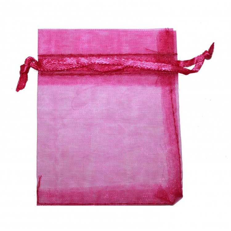 000801-8A Мешочки из органзы 30*40 см однотонные малиновый 1/100 1/2000